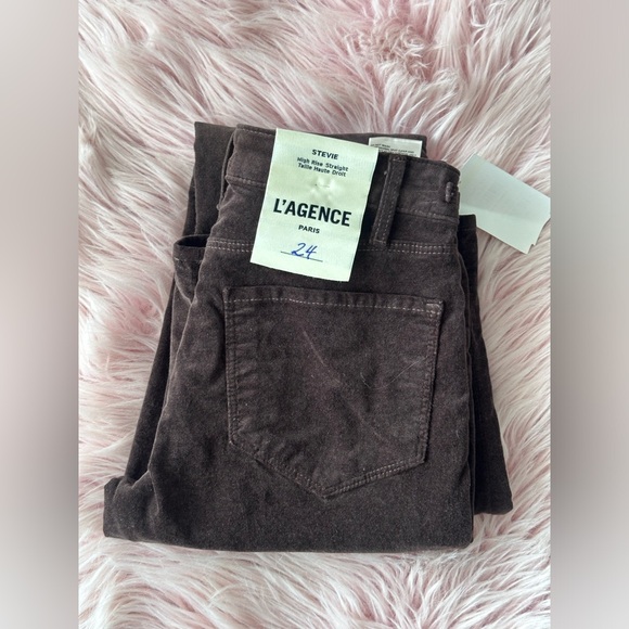 NWT Lagence Paris Stevie Velvet Jean Size24 $325 - Picture 9 of 11